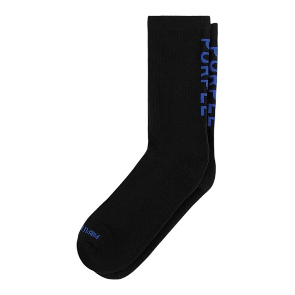 Purple Brand Crew Socks Crew Mens Black A1001